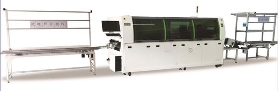 380 فولت 60 هرتز SMT ميني أوتوماتيكي مزدوج موجة PCB من خلال حفرة الدقة موجة آلة لحام خالية من الرصاص مع التحكم الشاشة اللمسية PLC